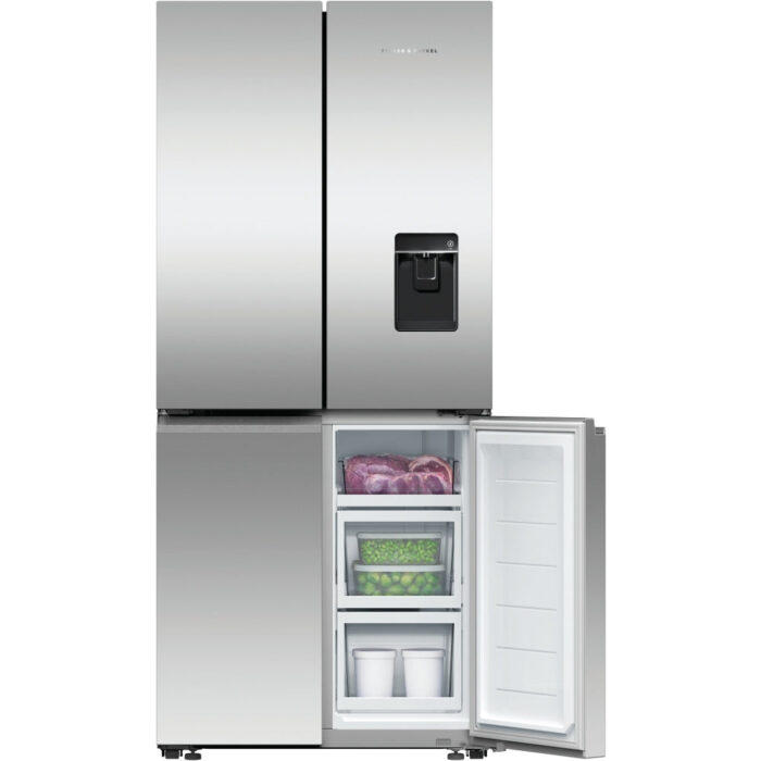 Fisher and Paykel RF500QNUX1 Series 7 Freestanding Plumbed-In American Fridge Freezer Stainless Steel - Image 2