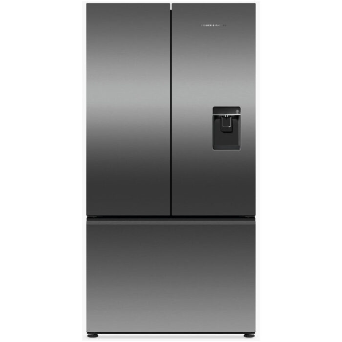 Fisher And Paykel RF540ANUB6 Series 7 Freestanding Plumbed-In American Fridge Freezer Stainless Steel Black Steel - Image 1