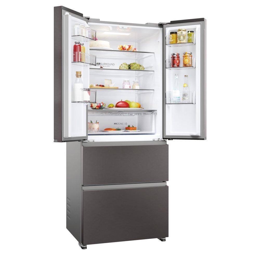 haier-hfr3718enmd-70cm-total-no-frost-fridge-freezer-dark-inox-1082402393 Haier HFR3718ENMD 70cm Total No Frost Fridge Freezer Dark Inox - Image 2