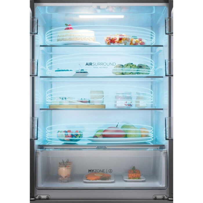 Haier HFR3718ENMD 70cm Total No Frost Fridge Freezer Dark Inox - Image 5