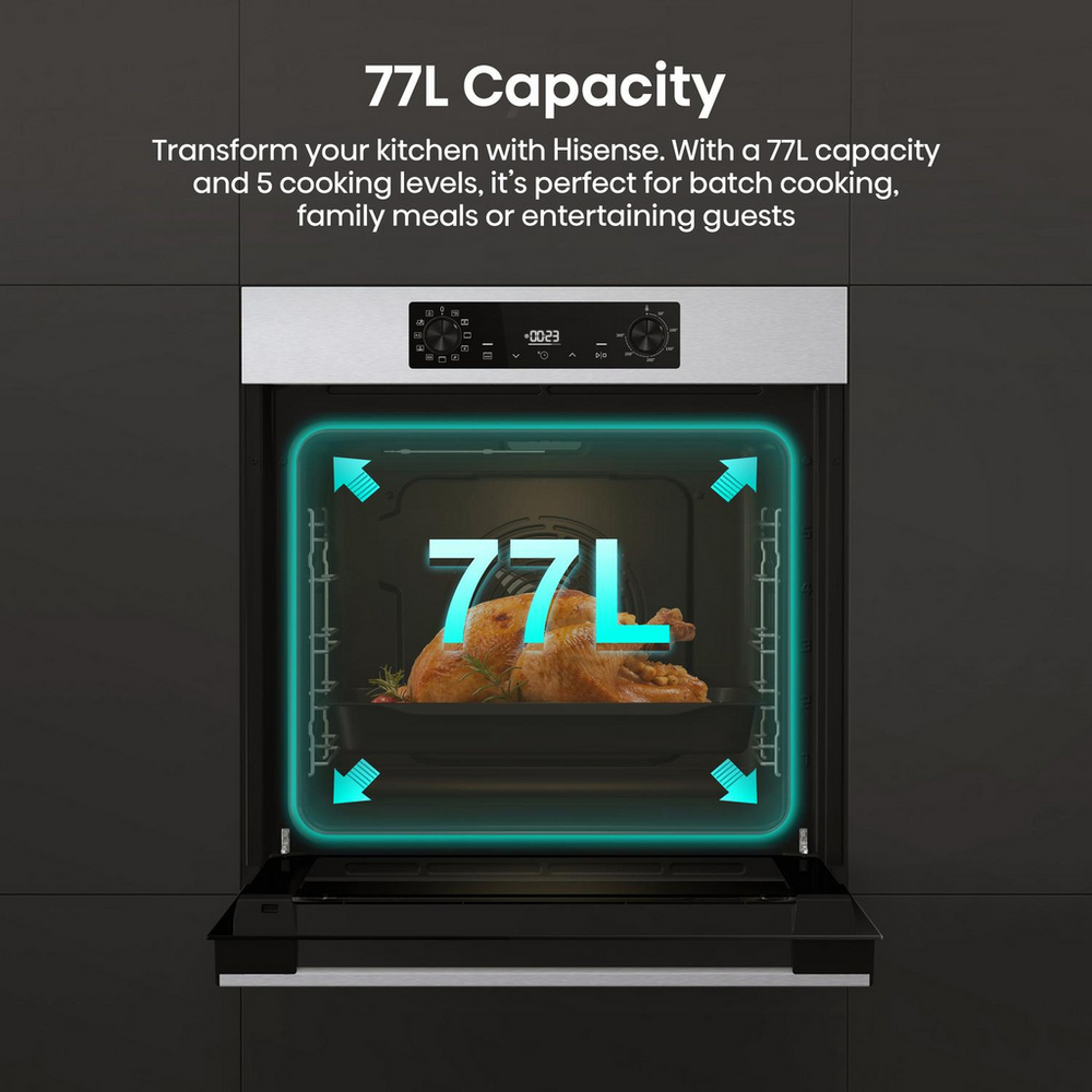 hisense-bi622axpguk-hi4-59-5cm-built-in-electric-single-oven-stainless-steel-1195941129 Hisense BI622AXPGUK Hi4 59.5cm Built In Electric Single Oven Stainless Steel - Image 5