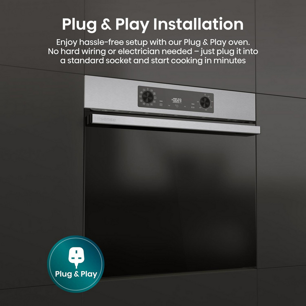 hisense-bi622axpguk-hi4-59-5cm-built-in-electric-single-oven-stainless-steel-1195941130 Hisense BI622AXPGUK Hi4 59.5cm Built In Electric Single Oven Stainless Steel - Image 4