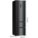 Hisense RM469N4AFDUK Freestanding Frost Free Fridge Freezer Black - Image 5