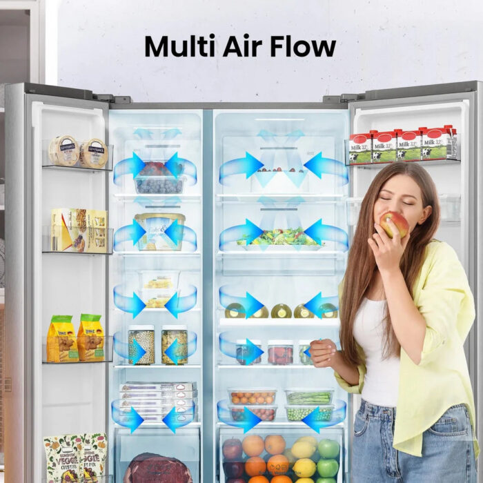 Hisense RS840N4WCE Freestanding Frost Free American Fridge Freezer Stainless Steel - Image 6