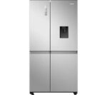 Hisense RS840N4WCE Freestanding Frost Free American Fridge Freezer Stainless Steel