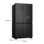 Hisense RS840N4WFE Freestanding Frost Free American Fridge Freezer Black Stainless Steel - Image 12
