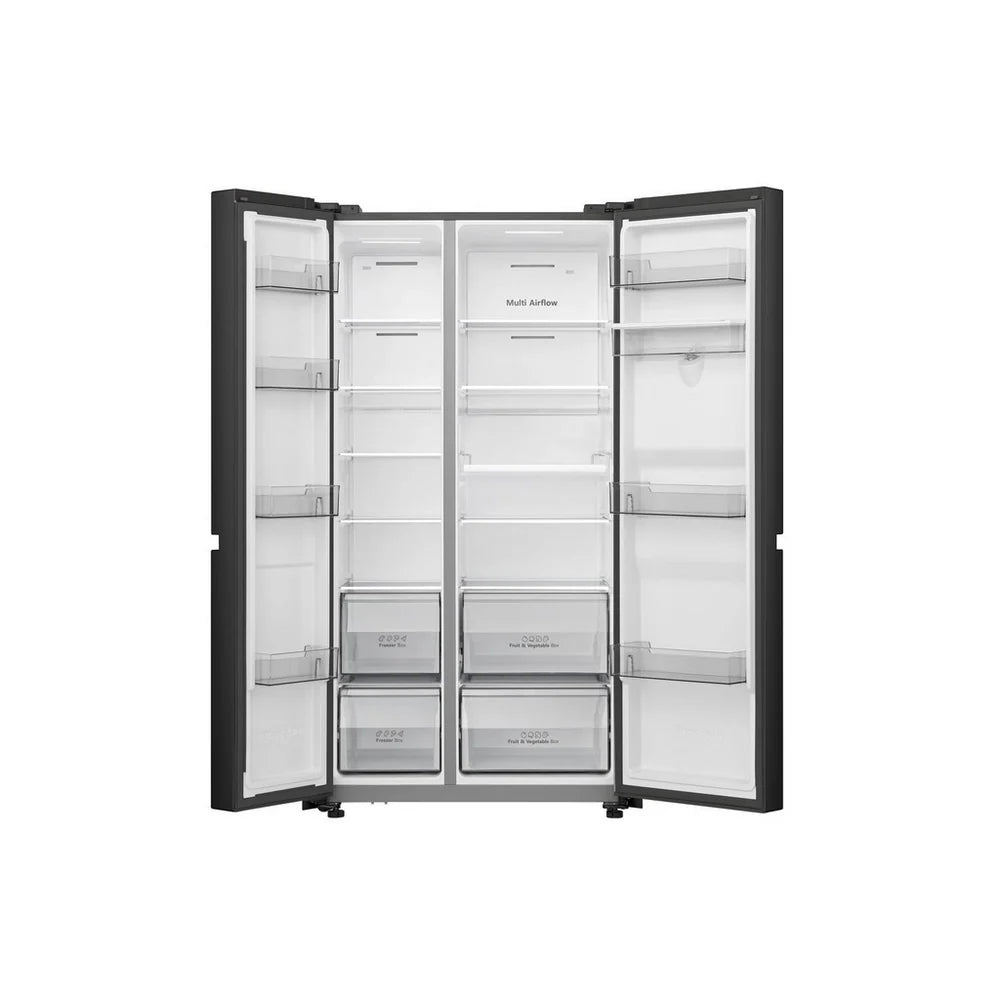 hisense-rs840n4wfe-freestanding-frost-free-american-fridge-freezer-black-stainless-steel-1195795799 Hisense RS840N4WFE Freestanding Frost Free American Fridge Freezer Black Stainless Steel - Image 4