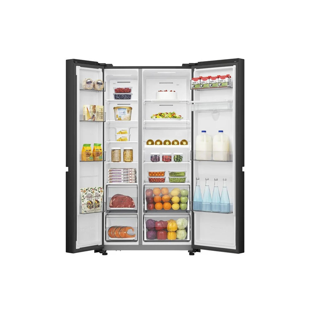 hisense-rs840n4wfe-freestanding-frost-free-american-fridge-freezer-black-stainless-steel-1195795800 Hisense RS840N4WFE Freestanding Frost Free American Fridge Freezer Black Stainless Steel - Image 3