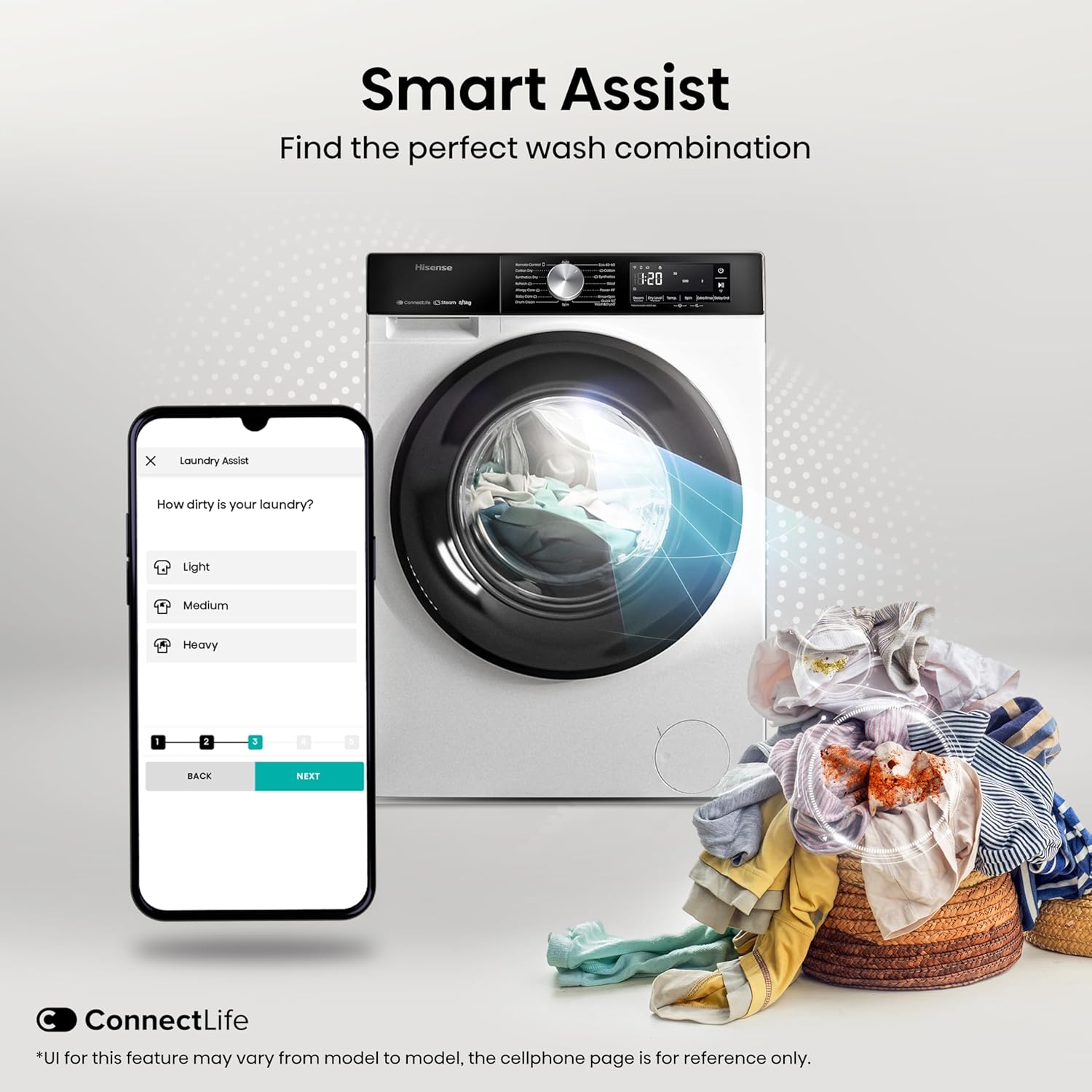hisense-wd3s8043bw3-3s-series-8-5kg-1400-spin-wifi-enabled-washer-dryer-white-1167858896 Hisense WD3S8043BW3 3S Series 8+5kg 1400 Spin WiFi-enabled Washer Dryer White - Image 7