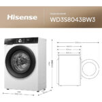 Hisense WD3S8043BW3 3S Series 8+5kg 1400 Spin WiFi-enabled Washer Dryer White - Image 12