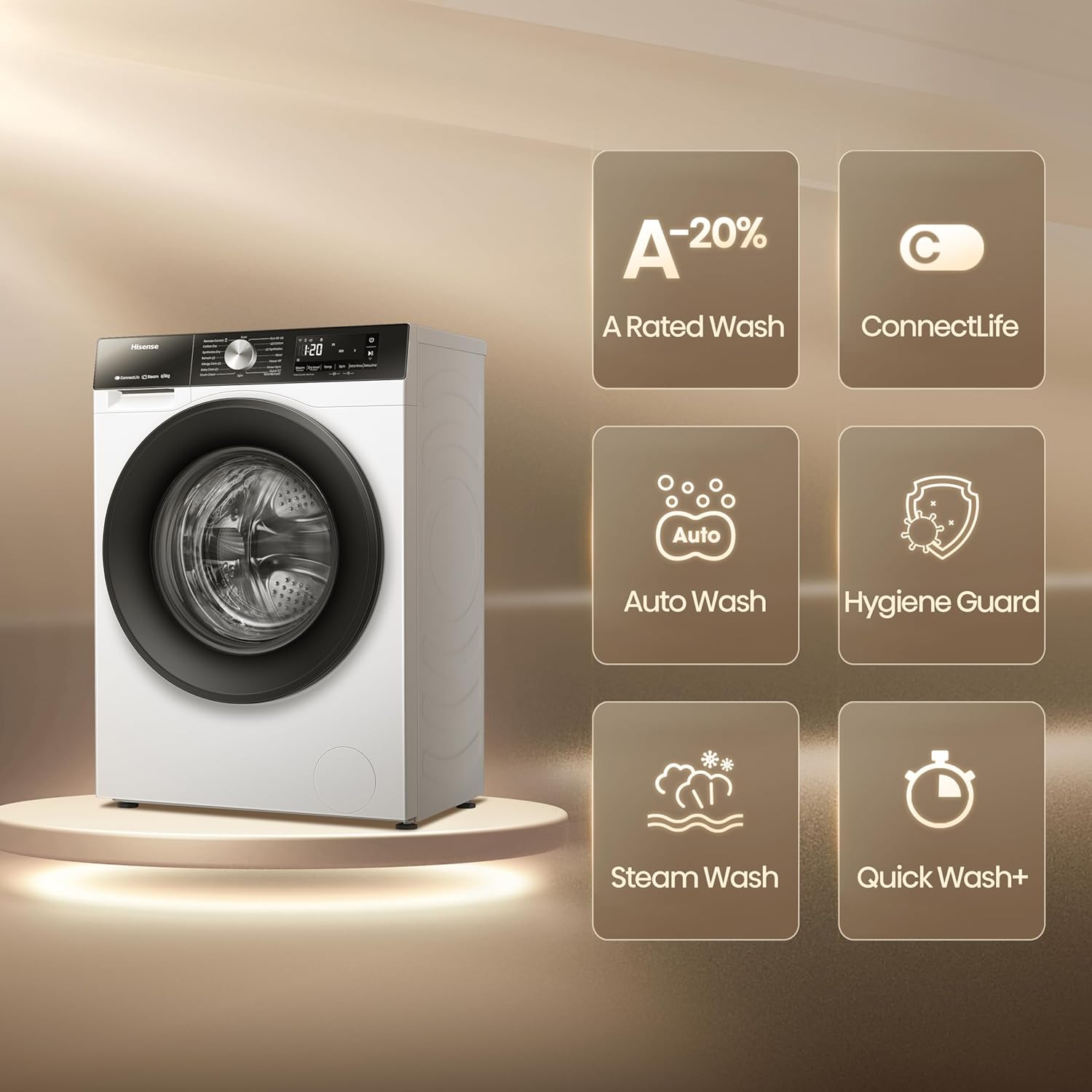 hisense-wd3s8043bw3-3s-series-8-5kg-1400-spin-wifi-enabled-washer-dryer-white-1167858903 Hisense WD3S8043BW3 3S Series 8+5kg 1400 Spin WiFi-enabled Washer Dryer White - Image 2