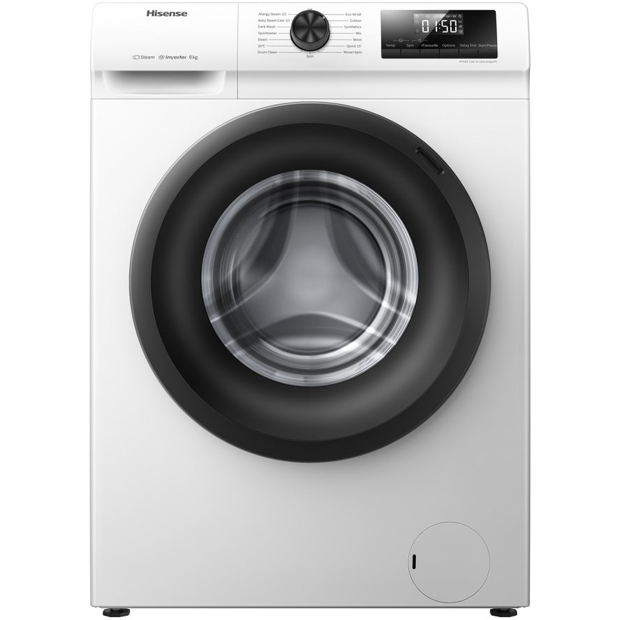 hisense-wfqp7012evm-7kg-1200-spin-freestanding-front-load-washing-machine-white-7-kg-1111073722 Hisense WFQP7012EVM 7kg 1200 Spin Freestanding Front Load Washing Machine White - Image 1