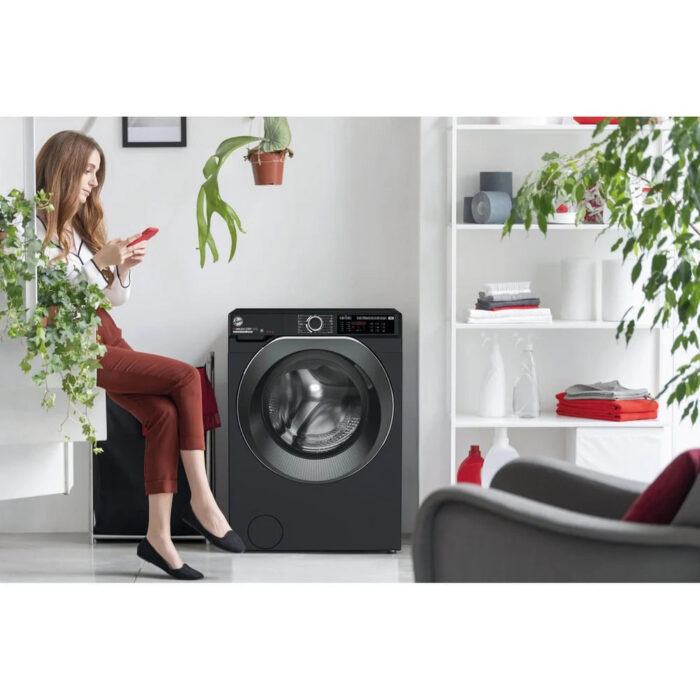 Hoover HD496AMBCB 1-80 H-WASH 500 WiFi Connected 9+6kg 1400 Spin Washer Dryer Black - Image 5