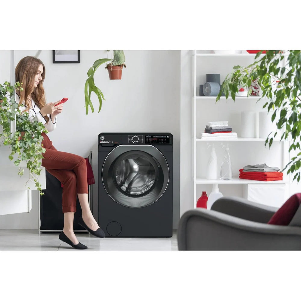 hoover-hd496ambcb-1-80-h-wash-500-wifi-connected-9-6kg-1400-spin-washer-dryer-black-black-1182064370 Hoover HD496AMBCB 1-80 H-WASH 500 WiFi Connected 9+6kg 1400 Spin Washer Dryer Black - Image 5