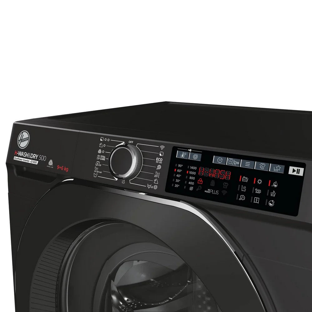 hoover-hd496ambcb-1-80-h-wash-500-wifi-connected-9-6kg-1400-spin-washer-dryer-black-black-1182064372 Hoover HD496AMBCB 1-80 H-WASH 500 WiFi Connected 9+6kg 1400 Spin Washer Dryer Black - Image 3