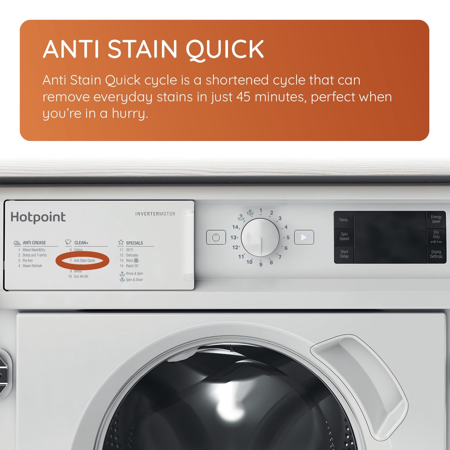 hotpoint-biwdhg75148ukn-7-5kg-1400-spin-built-in-washer-dryer-with-anti-stain-white-1181796565 Hotpoint BIWDHG75148UKN 7+5kg 1400 Spin Built In Washer Dryer With Anti-Stain White - Image 5