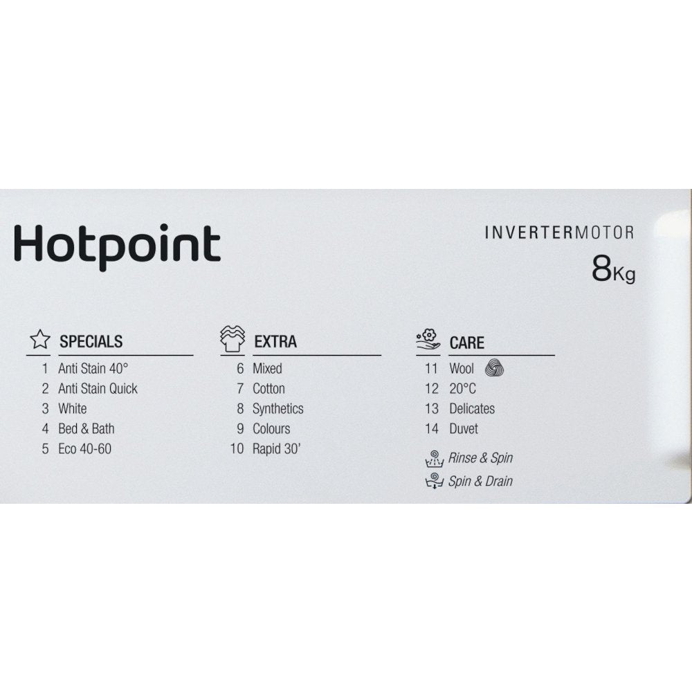 hotpoint-biwmhg81485uk-integrated-8kg-1400-spin-washing-machine-1082404702 Hotpoint BIWMHG81485UK Integrated 8kg 1400 Spin Washing Machine - Image 4