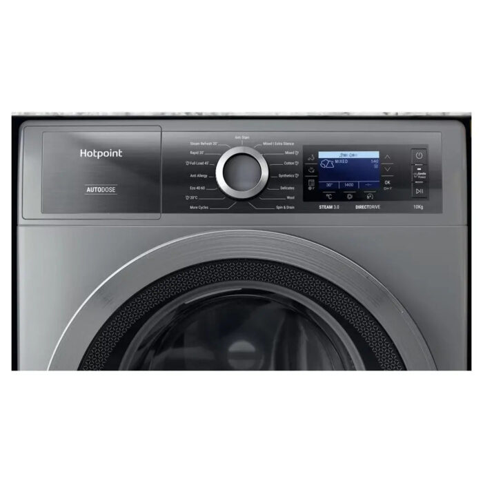 Hotpoint H809ADSGPOWERUK 10kg 1400 Spin GentlePower Washing Machine Silver - Image 3