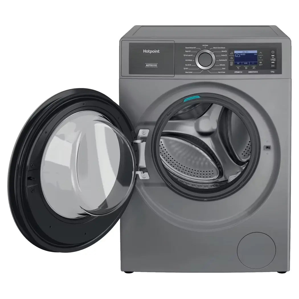 hotpoint-h809adsgpoweruk-10kg-gentlepower-washing-machine-silver-1176525528 Hotpoint H809ADSGPOWERUK 10kg 1400 Spin GentlePower Washing Machine Silver - Image 2