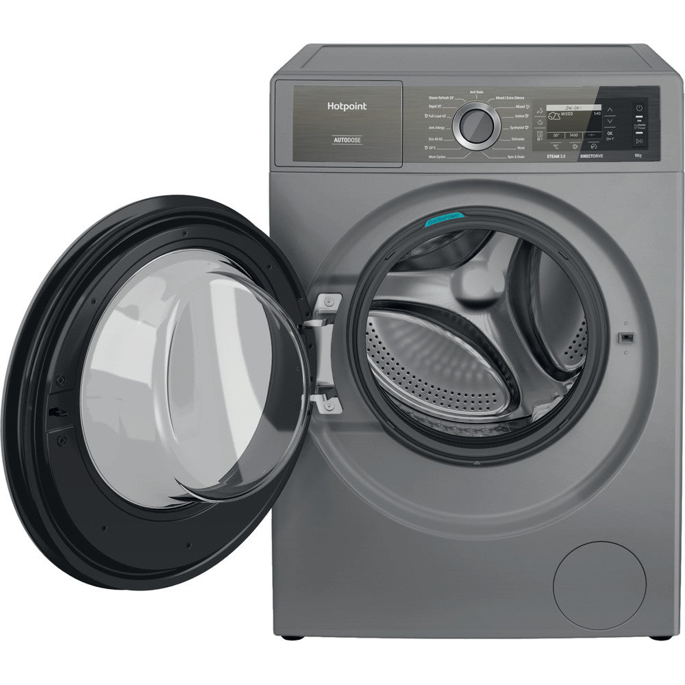 hotpoint-h899adsgpoweruk-9kg-1400-spin-autodose-freestanding-washing-machine-silver-1082405498 Hotpoint H899ADSGPOWERUK 9Kg 1400 Spin Autodose Freestanding Washing Machine Silver - Image 2