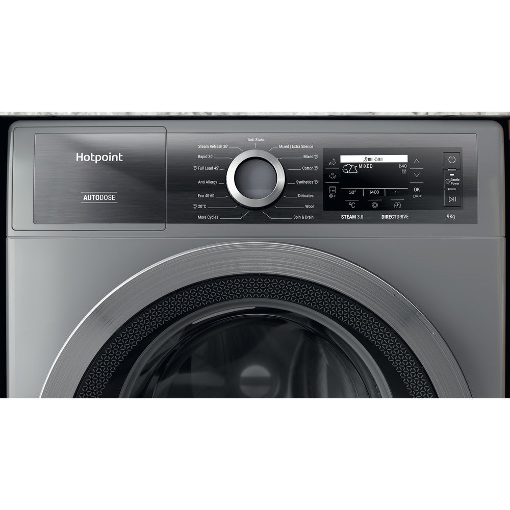 hotpoint-h899adsgpoweruk-9kg-1400-spin-autodose-freestanding-washing-machine-silver-1082405501 Hotpoint H899ADSGPOWERUK 9Kg 1400 Spin Autodose Freestanding Washing Machine Silver - Image 5