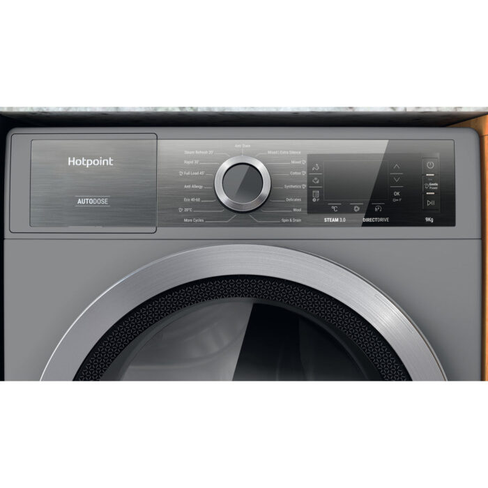 Hotpoint H899ADSGPOWERUK 9Kg 1400 Spin Autodose Freestanding Washing Machine Silver - Image 11