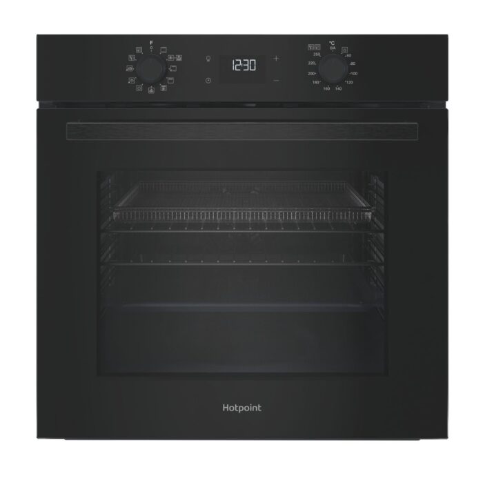 Hotpoint HO458CFBUK Class 2 Built-in Electric Single Oven with Air Fry Black - Image 1