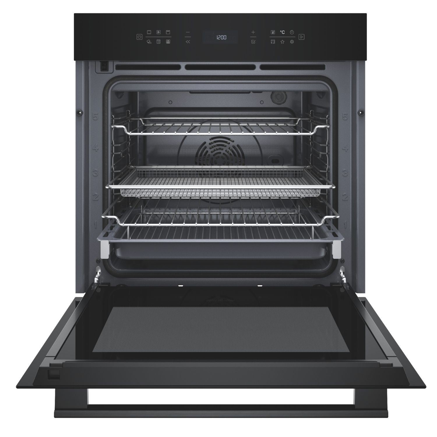 hotpoint-hoi68pt1sbuk-class-6-electric-multifunction-single-oven-with-air-fry-and-dualclean-black-1178021481 Hotpoint HOI68PT1SBUK Class 6 Electric Single Oven with Air Fry and DualClean Black - Image 2