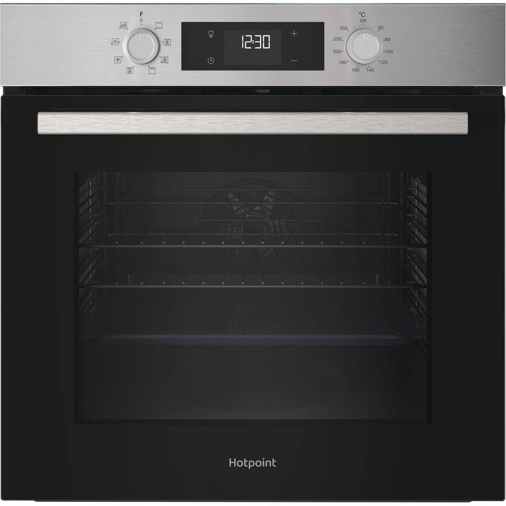 hotpoint-hom255cxuk-class-2-multiflow-built-in-electric-single-oven-stainless-steel-1196307687 Hotpoint HOM255CXUK Class 2 Multiflow Built-In Electric Single Oven Stainless Steel - Image 1