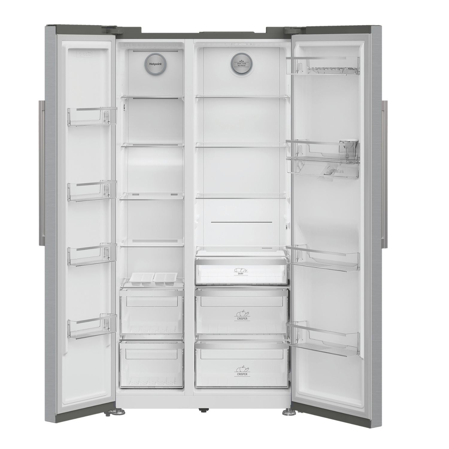 hotpoint-hpg26583wxp4uk-dual-no-frost-american-fridge-freezer-stainless-steel-1179376340 Hotpoint HPG26583WXP4UK Dual No Frost American Fridge Freezer Stainless Steel - Image 3