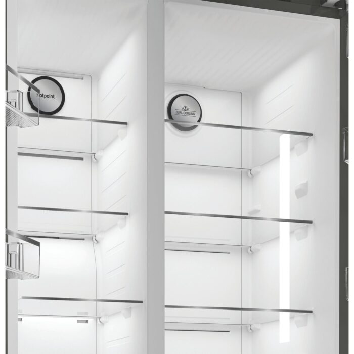 Hotpoint HPG26592XP4UK Side By Side Dual No Frost American Fridge Freezer Silver - Image 4