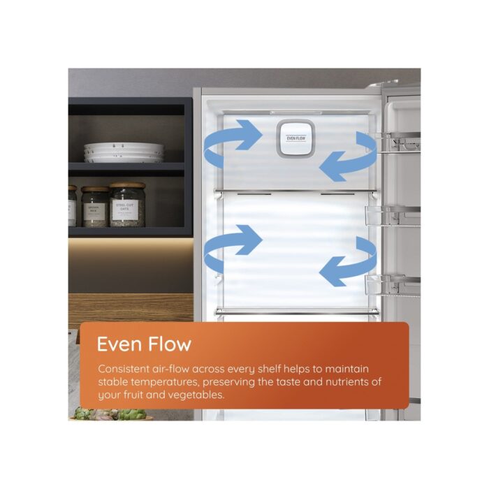 Hotpoint HPK26363WXP4UK Freestanding Dual No Frost Fridge Freezer With Even Flow Inox - Image 9