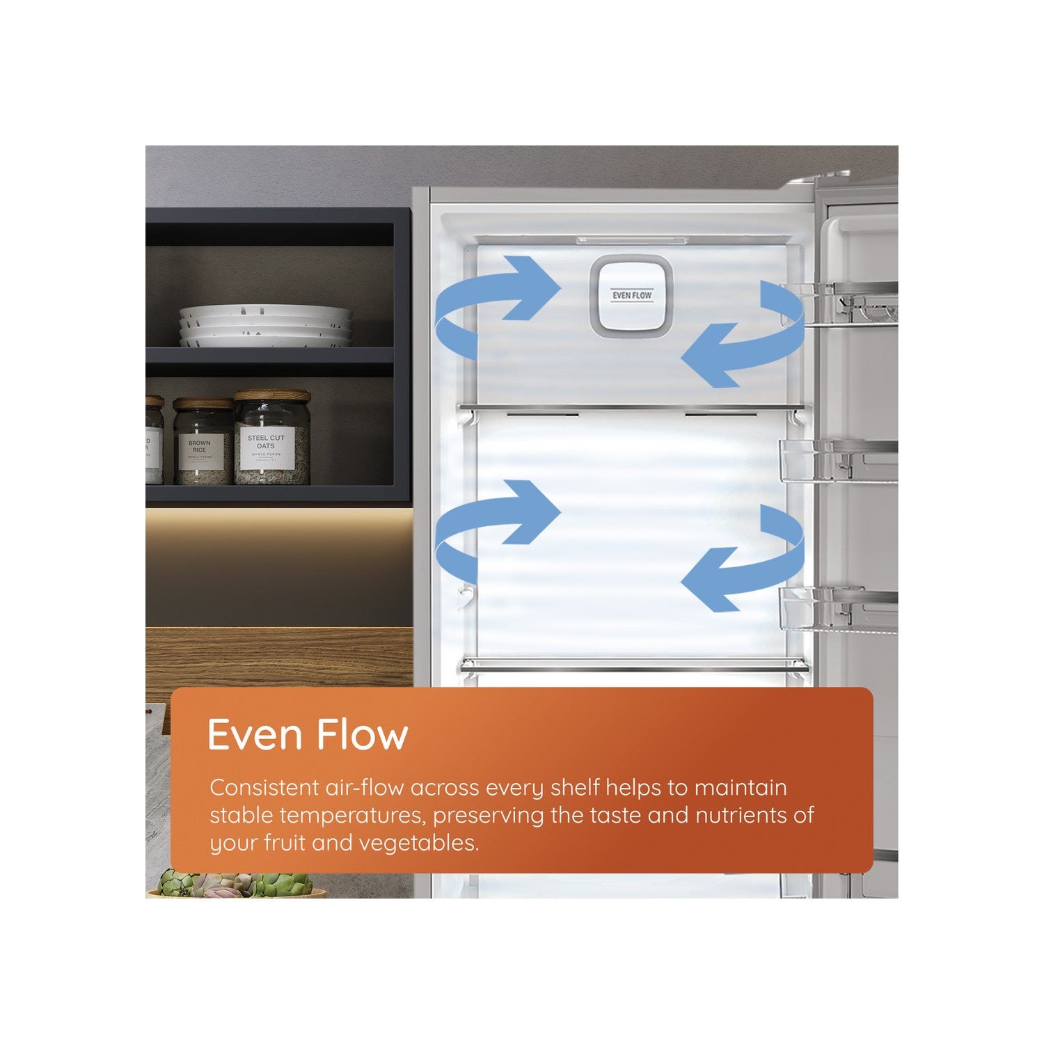 hotpoint-hpk26363wxp4uk-freestanding-dual-no-frost-fridge-freezer-with-even-flow-inox-inox-1195674856 Hotpoint HPK26363WXP4UK Freestanding Dual No Frost Fridge Freezer With Even Flow Inox - Image 9