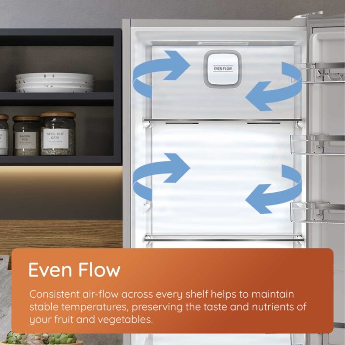 Hotpoint HPKF5351XP4UK Dual No Frost Freestanding Fridge Freezer with Even Flow Inox - Image 6