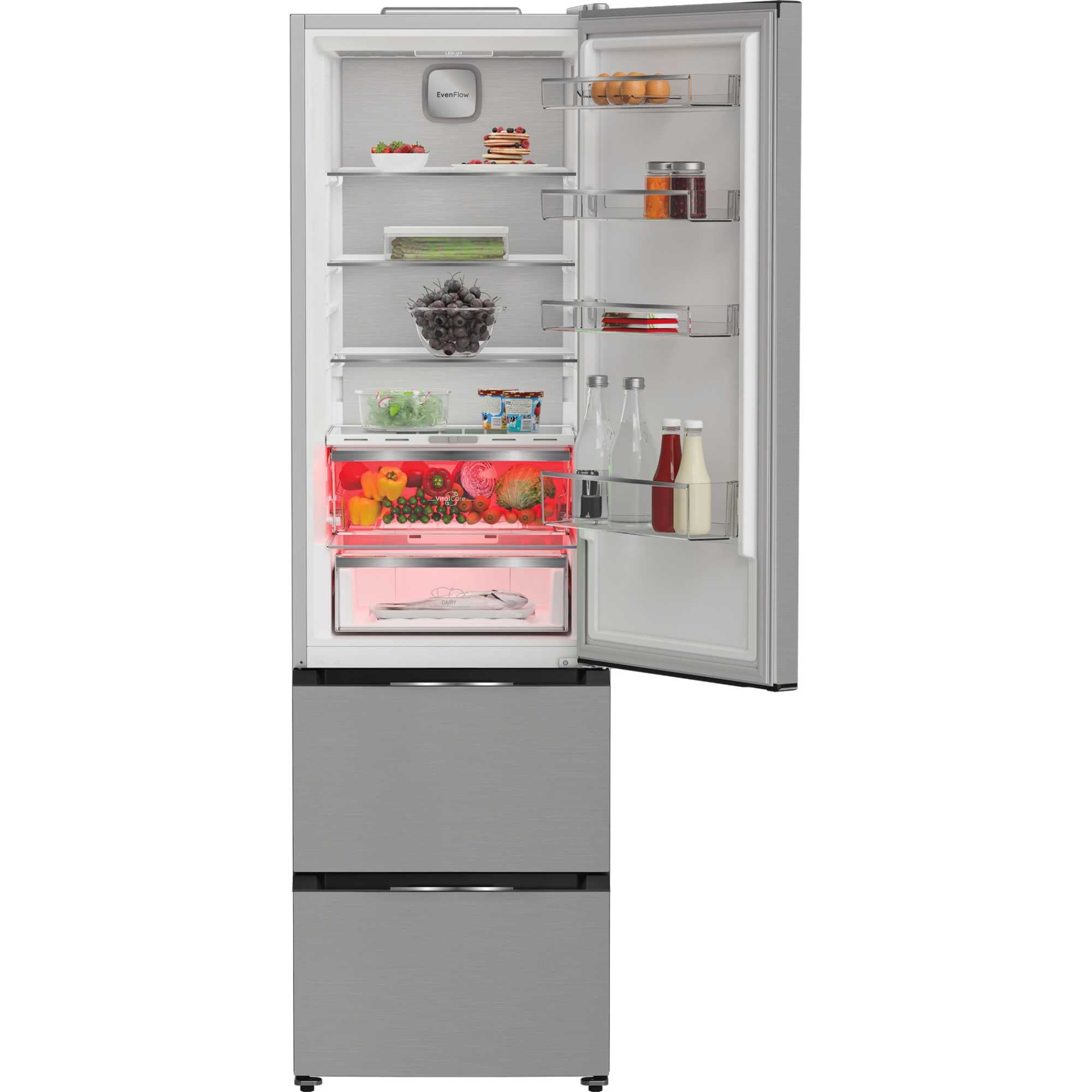 hotpoint-hpkf5351xp4uk-dual-no-frost-freestanding-fridge-freezer-with-even-flow-inox-1195666261 Hotpoint HPKF5351XP4UK Dual No Frost Freestanding Fridge Freezer with Even Flow Inox - Image 4