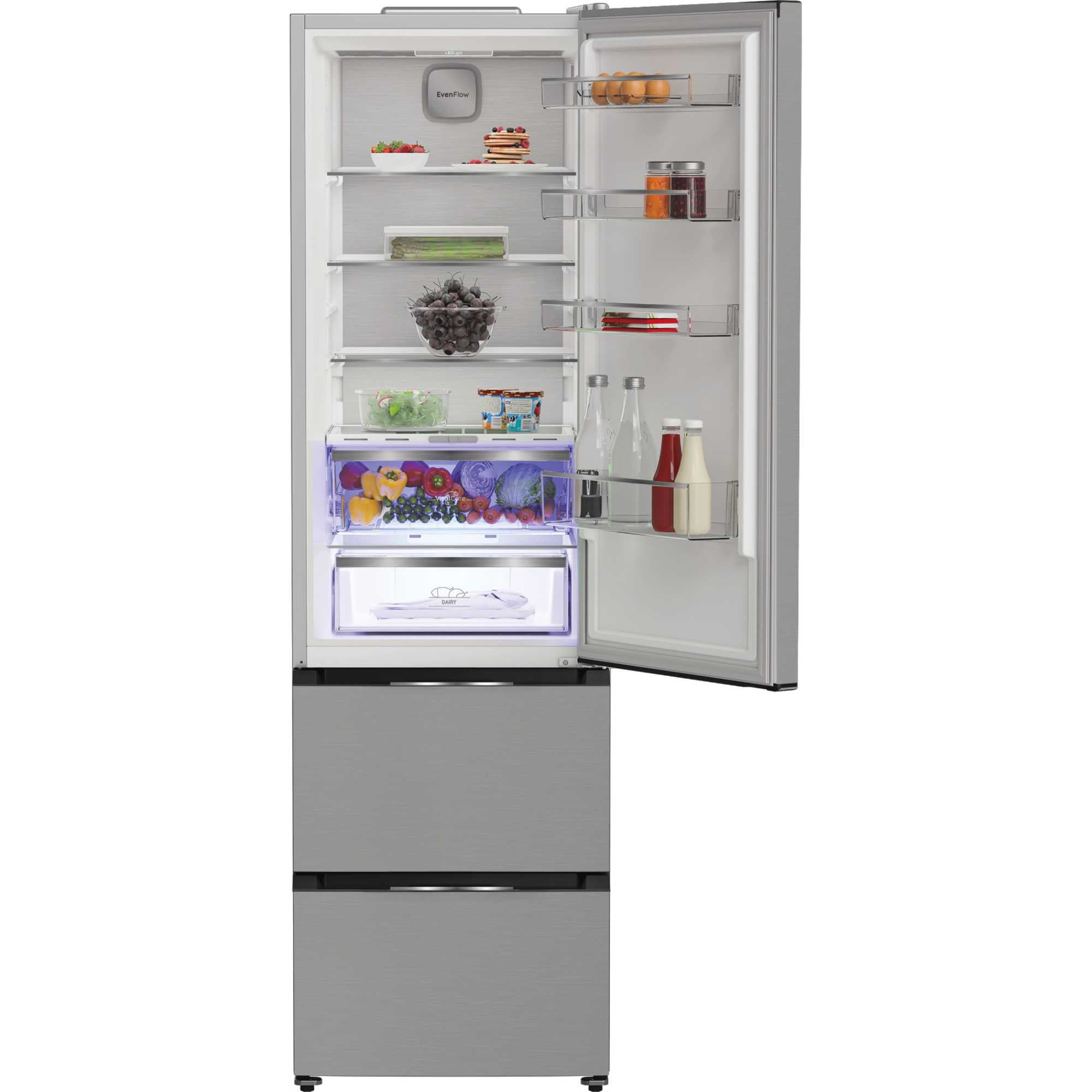 hotpoint-hpkf5351xp4uk-dual-no-frost-freestanding-fridge-freezer-with-even-flow-inox-1195666263 Hotpoint HPKF5351XP4UK Dual No Frost Freestanding Fridge Freezer with Even Flow Inox - Image 2
