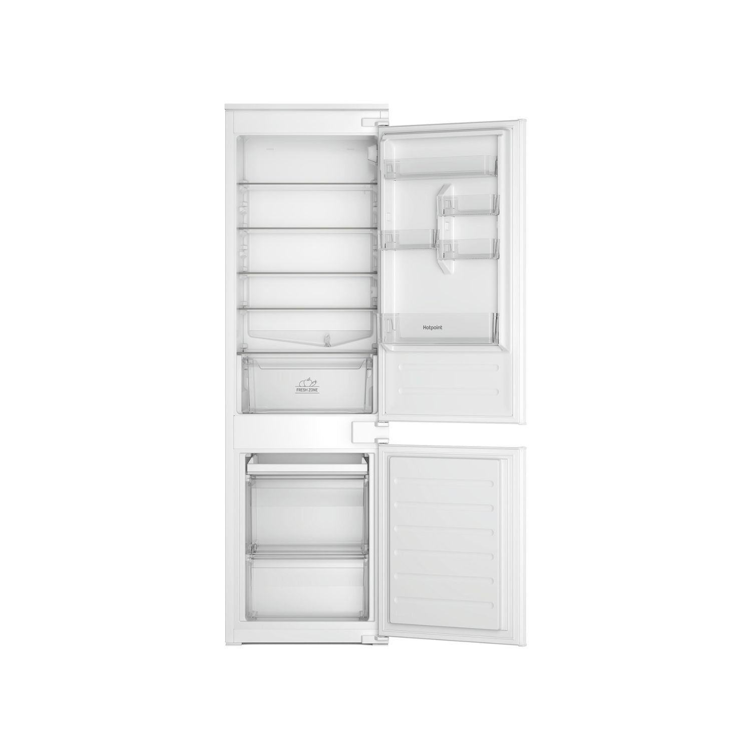 hotpoint-htc18d011a1-177cm-integrated-low-frost-fridge-freezer-1179387084 Hotpoint HTC18D011A1 177cm Integrated Low Frost Fridge Freezer - Image 1