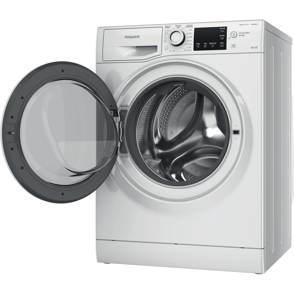 hotpoint-ndb8635wuk-8-6kg-washer-dryer-with-1400-spin-white-1082406356 Hotpoint NDB8635WUK 8+6KG Washer Dryer with 1400 Spin White - Image 2