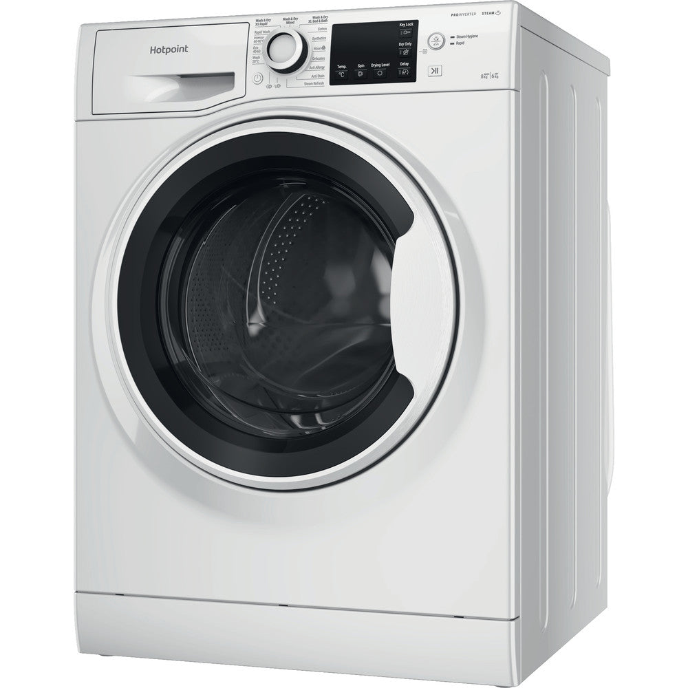 hotpoint-ndb8635wuk-8-6kg-washer-dryer-with-1400-spin-white-1082406357 Hotpoint NDB8635WUK 8+6KG Washer Dryer with 1400 Spin White - Image 3