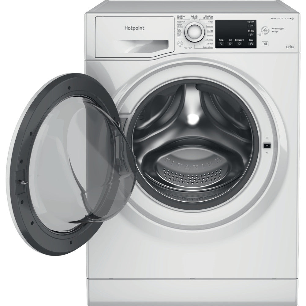 hotpoint-ndb8635wuk-8-6kg-washer-dryer-with-1400-spin-white-1082406358 Hotpoint NDB8635WUK 8+6KG Washer Dryer with 1400 Spin White - Image 4