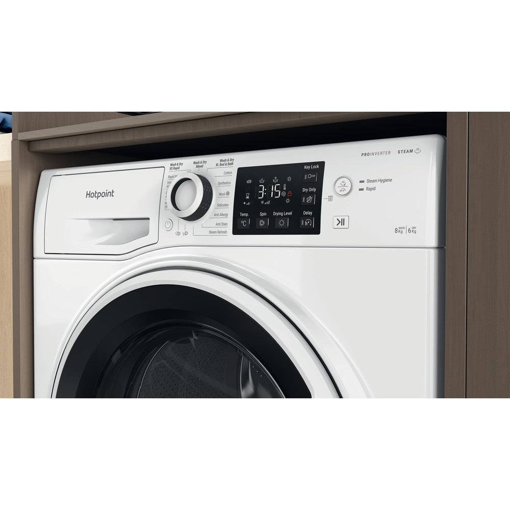 hotpoint-ndb8635wuk-8-6kg-washer-dryer-with-1400-spin-white-1082406363 Hotpoint NDB8635WUK 8+6KG Washer Dryer with 1400 Spin White - Image 9