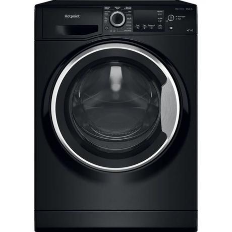 hotpoint-ndb9635bsuk-9-6kg-washer-dryer-with-1400-spin-black-1082406373 Hotpoint NDB9635BSUK 9+6KG Washer Dryer With 1400 Spin Black - Image 1