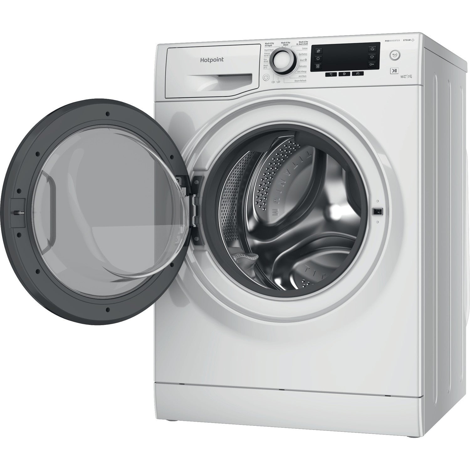 hotpoint-ndd10748dauk-10-7kg-1400-spin-activecare-freestanding-washer-dryer-white-1182080252 Hotpoint NDD10748DAUK 10+7kg 1400 Spin ActiveCare Freestanding Washer Dryer White - Image 4