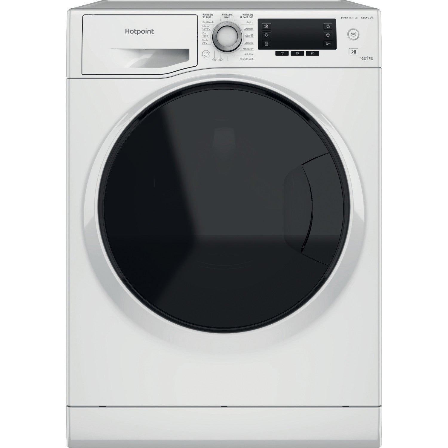 hotpoint-ndd10748dauk-10-7kg-1400-spin-activecare-freestanding-washer-dryer-white-1182080255 Hotpoint NDD10748DAUK 10+7kg 1400 Spin ActiveCare Freestanding Washer Dryer White - Image 1