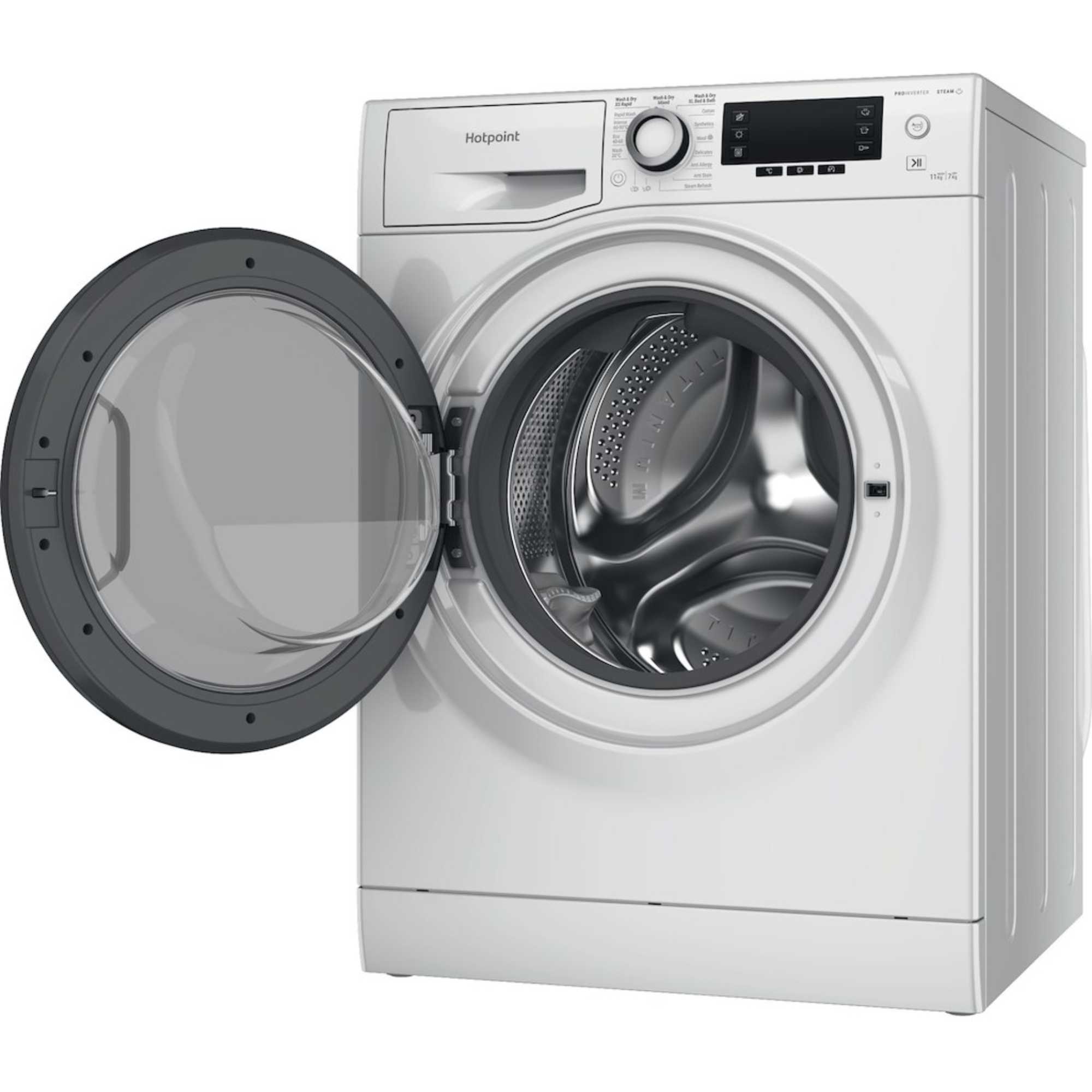 hotpoint-ndd11748dauk-11-7kg-1400-spin-activecare-freestanding-washer-dryer-white-1182123613 Hotpoint NDD11748DAUK 11+7kg 1400 Spin ActiveCare Freestanding Washer Dryer White - Image 3