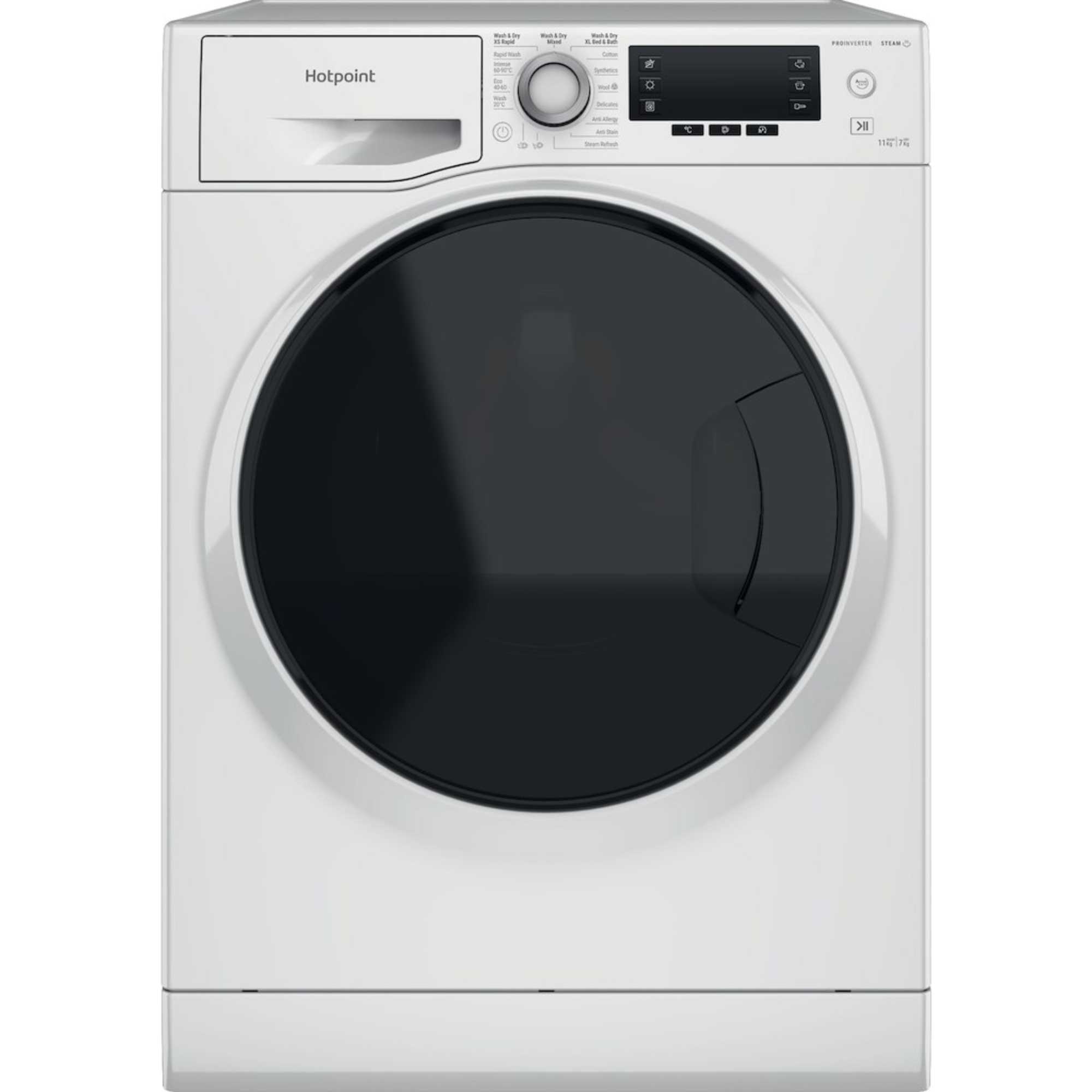 hotpoint-ndd11748dauk-11-7kg-1400-spin-activecare-freestanding-washer-dryer-white-1182123615 Hotpoint NDD11748DAUK 11+7kg 1400 Spin ActiveCare Freestanding Washer Dryer White - Image 1