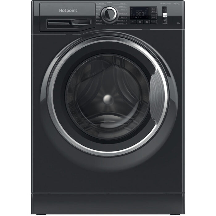 Hotpoint NM11948BCAUK 9kg 1400 Spin Washing Machine Black - Image 1