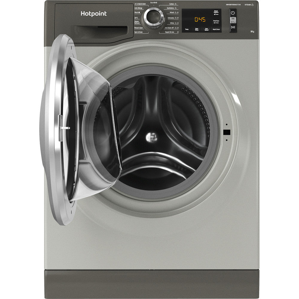 hotpoint-nm11948gcauk-9kg-1400-spin-washing-machine-graphite-graphite-1082406674 Hotpoint NM11948GCAUK 9kg 1400 Spin Washing Machine Graphite - Image 2