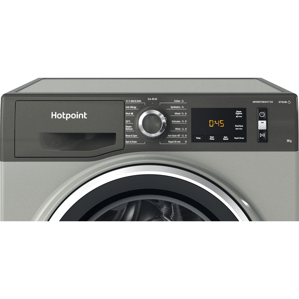 hotpoint-nm11948gcauk-9kg-1400-spin-washing-machine-graphite-graphite-1082406675 Hotpoint NM11948GCAUK 9kg 1400 Spin Washing Machine Graphite - Image 3