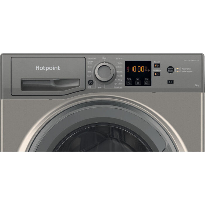 Hotpoint NSWF7469GGUK 7kg 1400 Spin Anti-Stain Washing Machine Graphite - Image 2